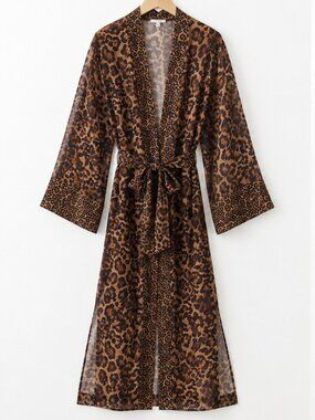 Be Wicked Juliana Animal Print Robe NWT